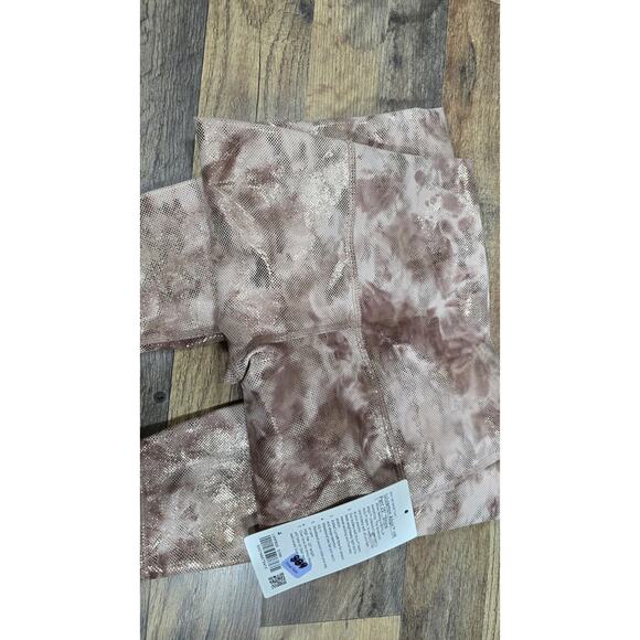 Lululemon Align HR Pant 25” Shine Legging Brown Bronze Foil Women's Size 4 NWT - Picture 6 of 9